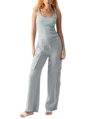 Sanctuary Women's Doheny High-Rise Wide-Leg Cargo Pants - Eucalyptus