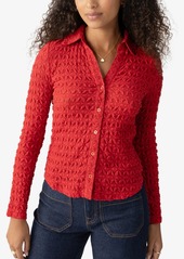 Sanctuary Women's Dreamgirl Lace Button-Up Shirt - Cherry Red