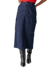 Sanctuary Women's Essential Denim Midi Cargo Skirt - Magnetic