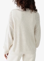 Sanctuary Women's Falling For Fall Button-Front Cotton Cardigan - Chalk