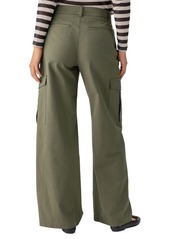 Sanctuary Women's Frankie Wide-Leg Pleated Cargo Pants - Dark Olive