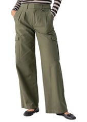 Sanctuary Women's Frankie Wide-Leg Pleated Cargo Pants - Dark Olive