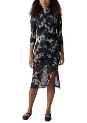 Sanctuary Women's Gather Me Close Mock Neck Midi Dress - Midnight Storm