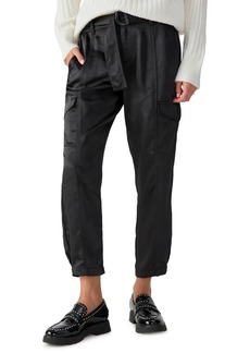 Sanctuary Women's High-Shine Belted Cargo Pants - Black