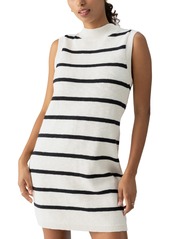 Sanctuary Women's Life Is Easy Cotton Sweater Dress - Chalk / Black Stripe