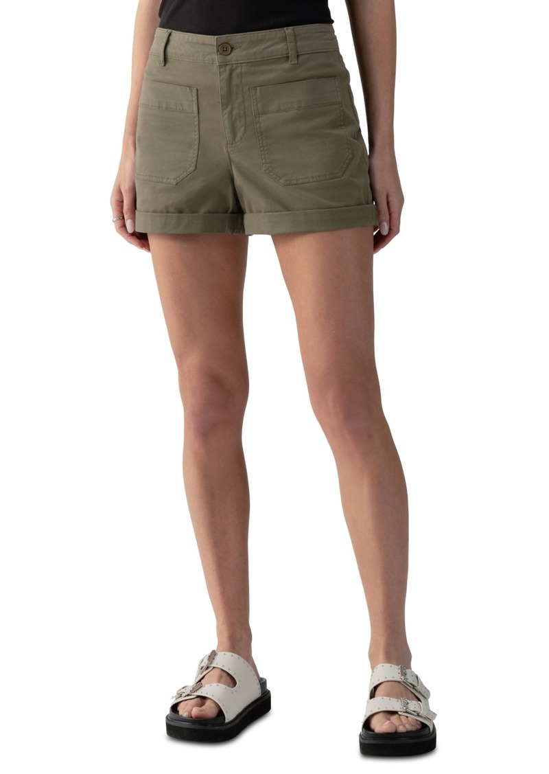 Sanctuary Women's Marine High Rise Rolled-Cuff Shorts - Burnt Olive