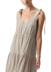 Sanctuary Women's Move Your Body Striped Linen-Blend Maxi Dress - Eco Olive Stripe
