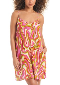Sanctuary Women's Neon Swirl Cotton Cover-Up Tank Dress - Multi