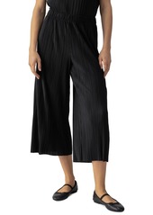 Sanctuary Women's Plisse Pleated Pull-On Culotte Pants - Black