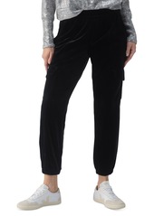 Sanctuary Women's Rebel Velvet Cargo Jogger Pants - Black