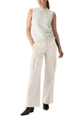 Sanctuary Women's Reissue Baby Cord Wide-Leg Cargo Pants - Toasted Almond