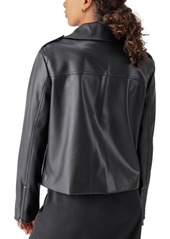 Sanctuary Women's Ryder Faux-Leather Moto Jacket - Black