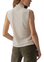 Sanctuary Women's Shirred-Neck Sleeveless Mesh Tank Top - Birch