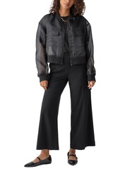 Sanctuary Women's Skyline Organza Faux-Leather Bomber Jacket - Black