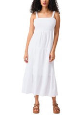 Sanctuary Women's Watching Sunset Cotton Tiered Maxi Dress - White
