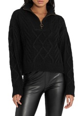 Sanctuary Zip Up Cable Sweater