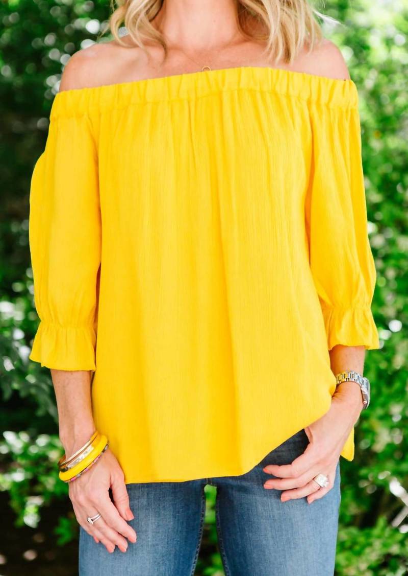 Sanctuary Soak Up The Sun Peasant Top In Marigold