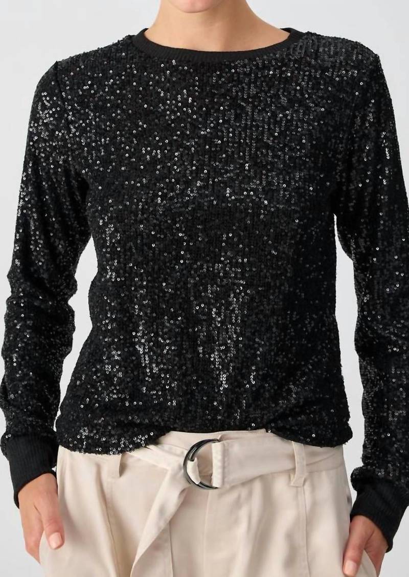 Sanctuary Sparkle Together Top In Black Sequin