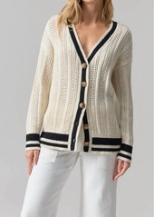 Sanctuary Sport Stripe Cardigan In Eco Natural