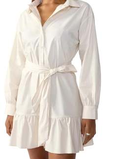 Sanctuary Tiered Shirt Dress In Toasted Marshmallow