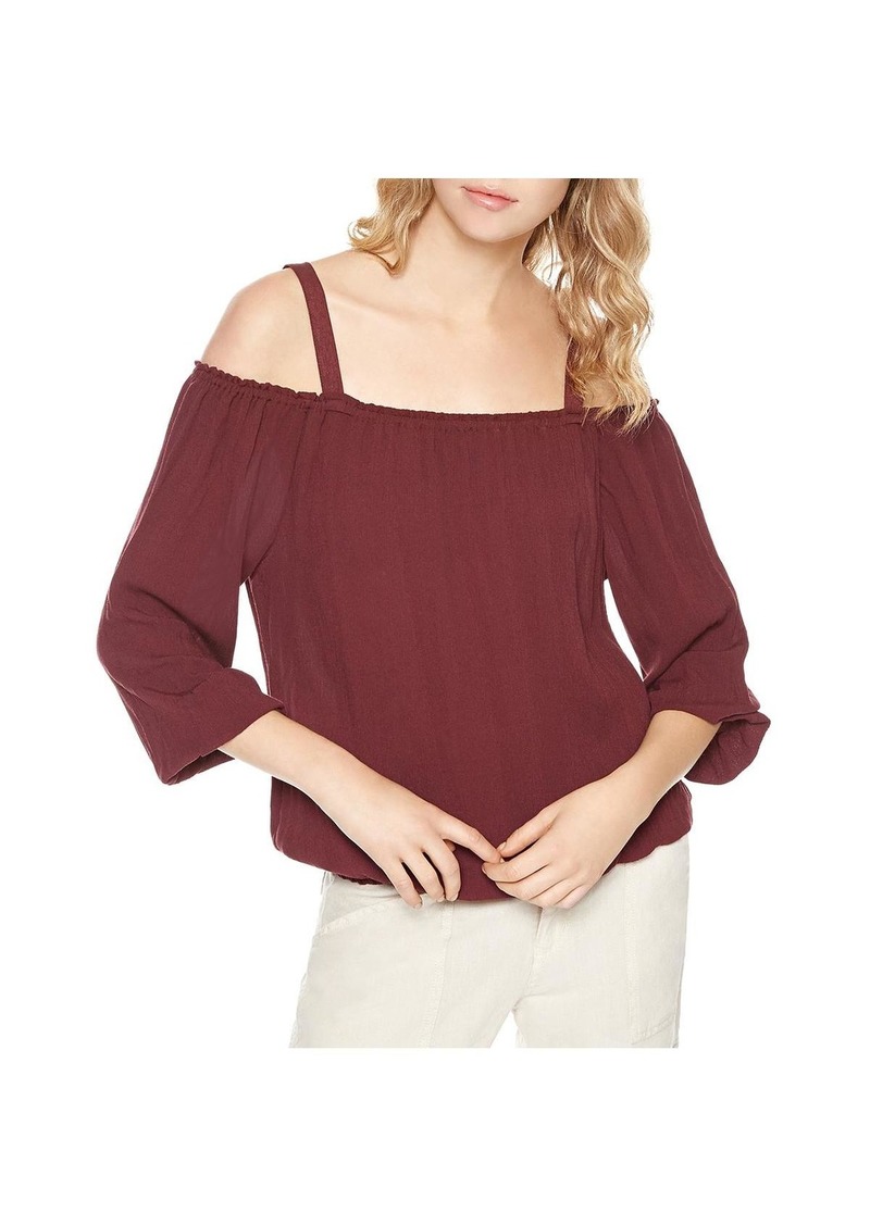 Sanctuary Tori Womens Off-The-Shoulder 3/4 Sleeves Halter Top