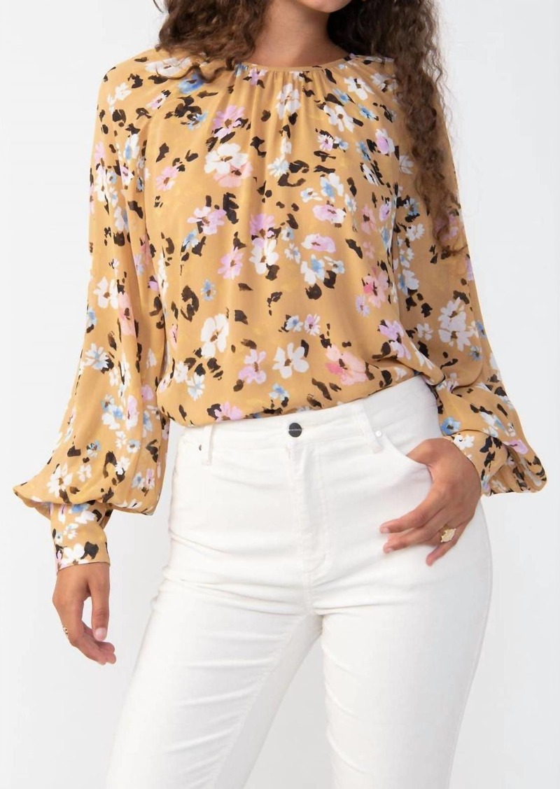 Sanctuary Volume Sleeve Popover Top In Cafe Floral
