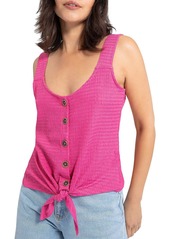 Sanctuary Womens Button-Down Tie Front Tank Top