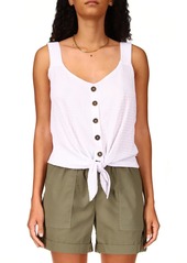 Sanctuary Womens Button-Down Tie Front Tank Top