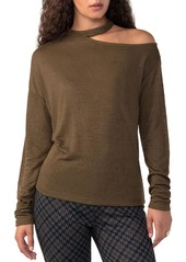 Sanctuary Womens Knit Cold Shoulder Pullover Top