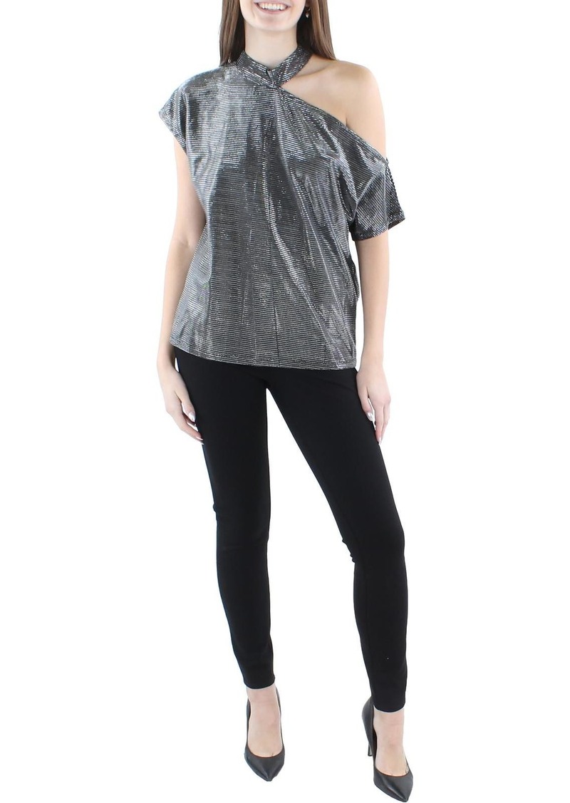 Sanctuary Womens Metallic Dressy Pullover Top