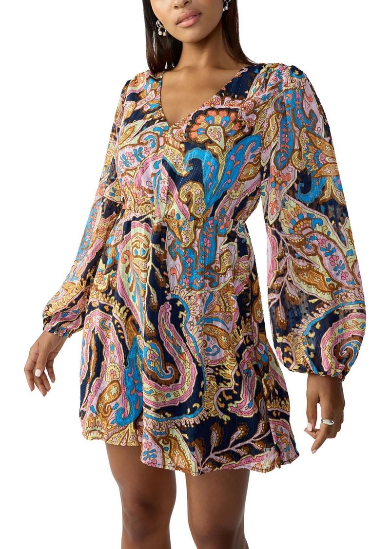 Sanctuary Womens Mini Paisley Fit & Flare Dress