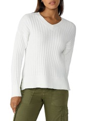 Sanctuary Womens Ribbed V-Neck Pullover Sweater