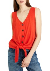 Women's Sanctuary Tie To Keep Up Cotton Blend Sleeveless Top