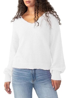 Sanctuary Womens Textured V Neck Pullover Sweater