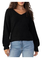 Sanctuary Womens Textured V Neck Pullover Sweater