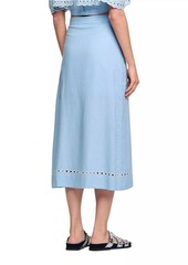 Sandro -Embroidered Maxi Skirt