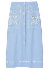 Sandro -Embroidered Maxi Skirt