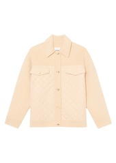 Sandro Aldric Quilted Wool Jacket