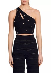 Sandro Asymmetrical Crop Top