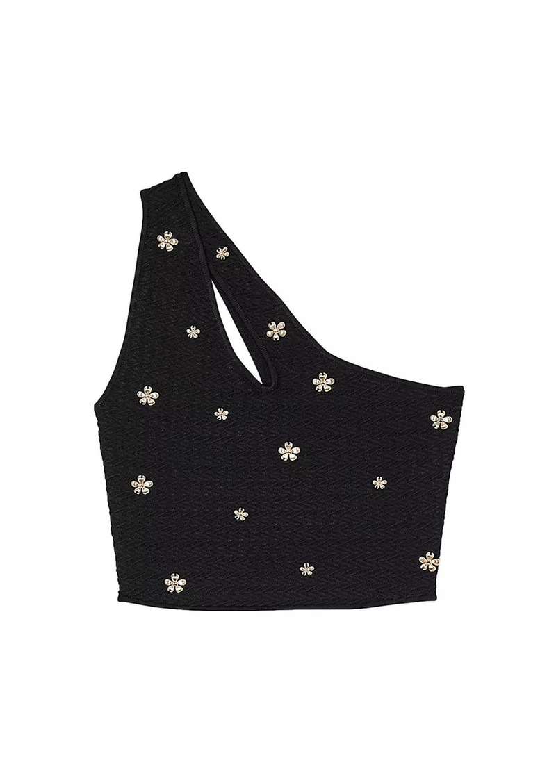 Sandro Asymmetrical Crop Top