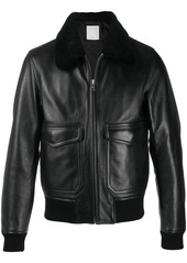 Sandro aviator leather jacket
