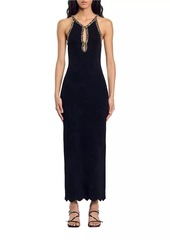 Sandro Beaded Maxi Dress