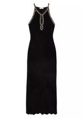 Sandro Beaded Maxi Dress