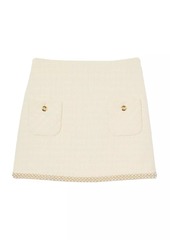 Sandro Beaded Tweed Skirt