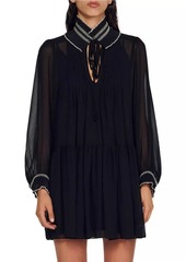 Sandro Billowy Chiffon Dress