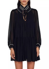 Sandro Billowy Chiffon Dress