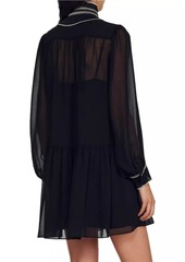 Sandro Billowy Chiffon Dress