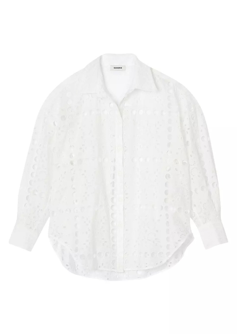 Sandro Broderie Anglaise Shirt