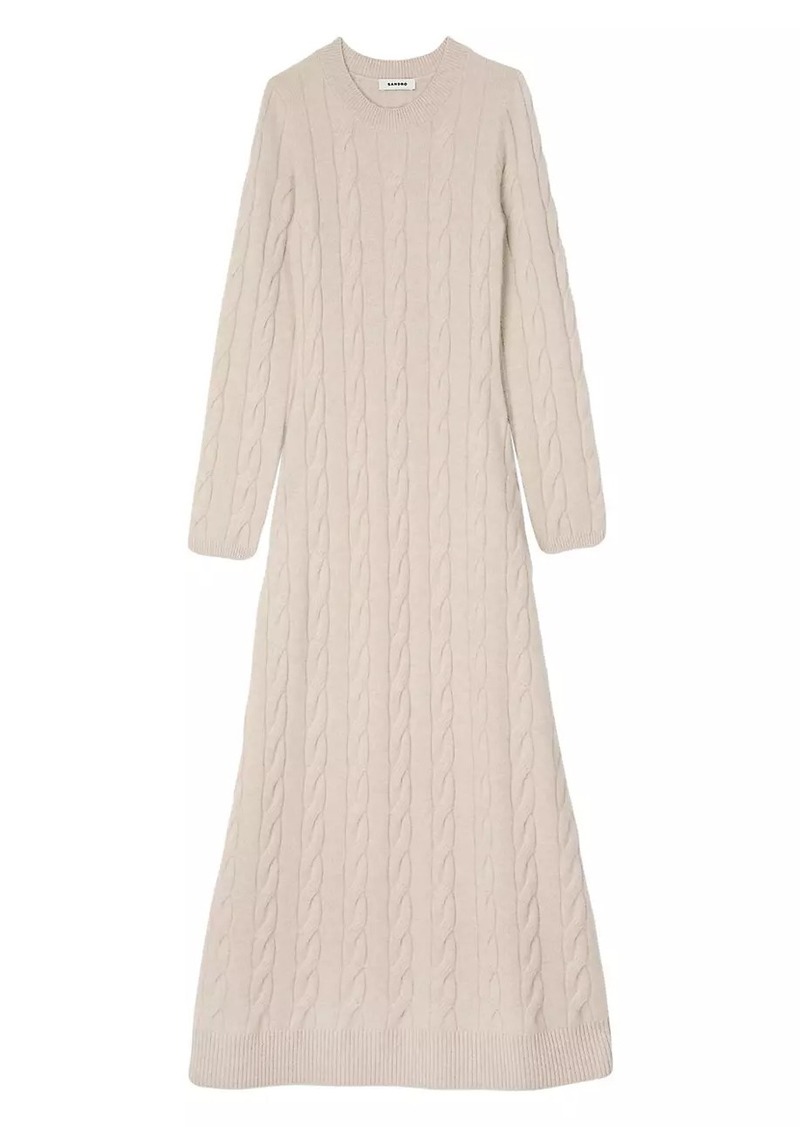 Sandro Cable Knit Maxi Dress