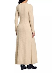 Sandro Cable Knit Maxi Dress